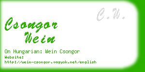 csongor wein business card